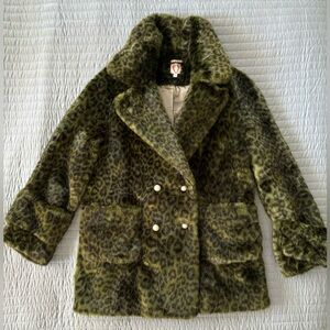 Shrimps Faux Fur Cheetah Print Coat